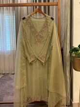 Premium chiffon handwork semi-stitched suit-with color options
